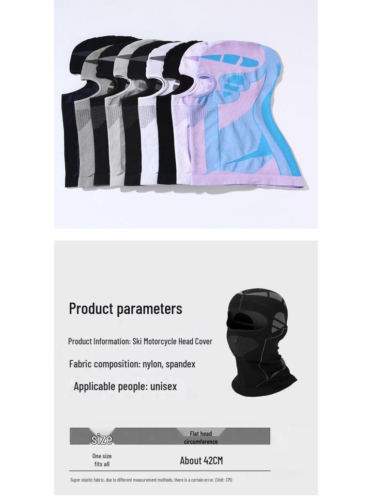 Zimowa wiatroodporna maska na twarz i komin rowerowy: Ciepłe, Grube, Oddychające, Odporne na Zimno do Narciarstwa i Aktywności na Świeżym Powietrzu