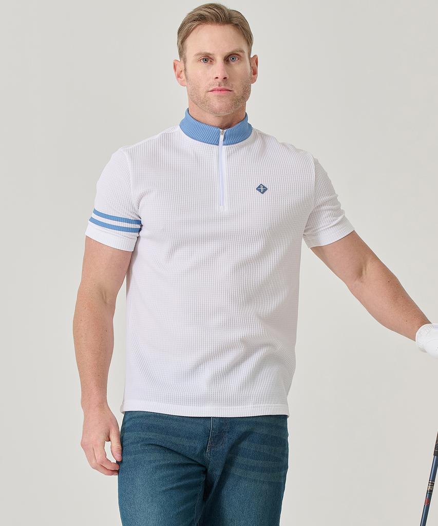 BILTMORE Men'S Summer Double-Sleeve Half-Zip T-Shirt