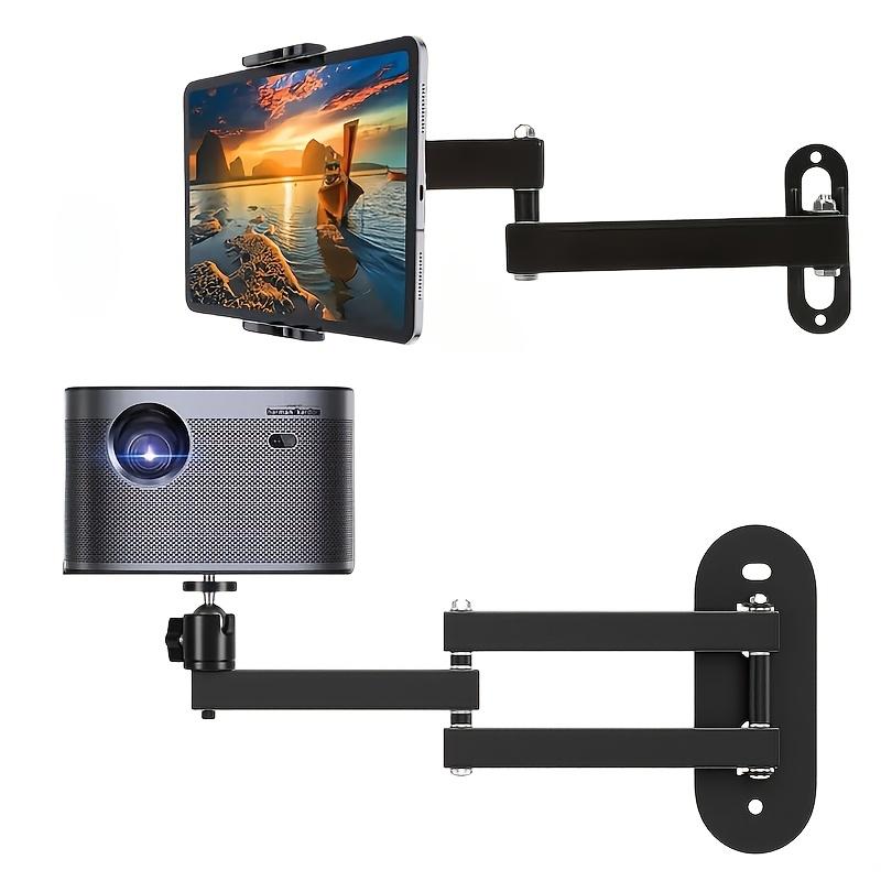 360° Rotating Projector Mount Dual-Axis Adjustable Foldable Aluminum Alloy Ceiling Wall Bracket
