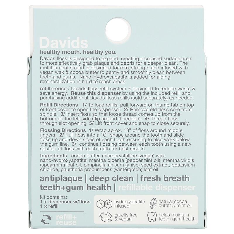 Expanding Dental Floss Refill System + Refill, Mint, 2 Count
