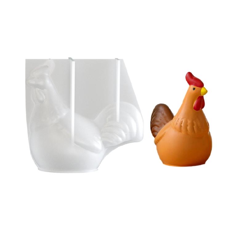 Chicken Shape Silicone Mold Perfect for Candle Making Heat Resistant Texture Home Decoration Creative Project Gift Set