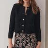 Cardigan décontracté à simple boutonnage pour femme, style rétro français, coupe ample et épaisse