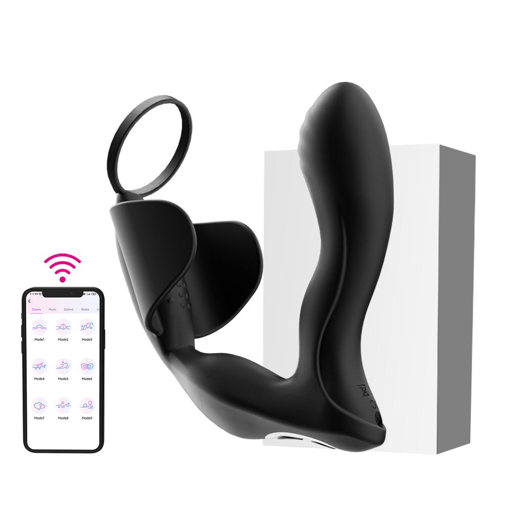 Heating Anal Vibrator Sex Toys For Men APP Remote Prostate Massager Bluetooth Dildo Vibrator Butt Plug Delay Ejaculation Ring