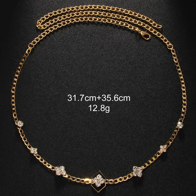 New Elegant Boho Square Forehead Chain Headband Hair Decoration Fashion Gift Indian Rhinestone Head Chain Princess Jewelry Gift