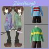Schitterend Undertale Frisk Chara cosplaykostuum, perfect voor elke gelegenheid.