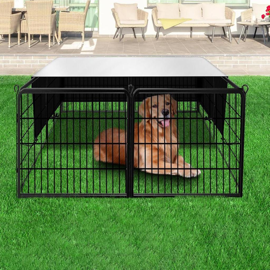 Crate Cover 210D Oxford Pet Enclosure Sunshade Waterproof Large Kennel Cover For Patio Picnic Outdoor Camping Backyard Beach