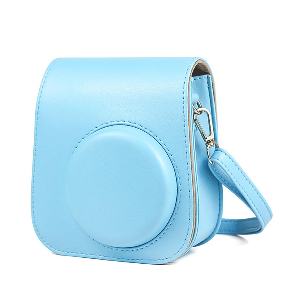 PU Leather Case Bag with Shoulder Strap for Fujifilm Instax Mini 11 CameraPurple