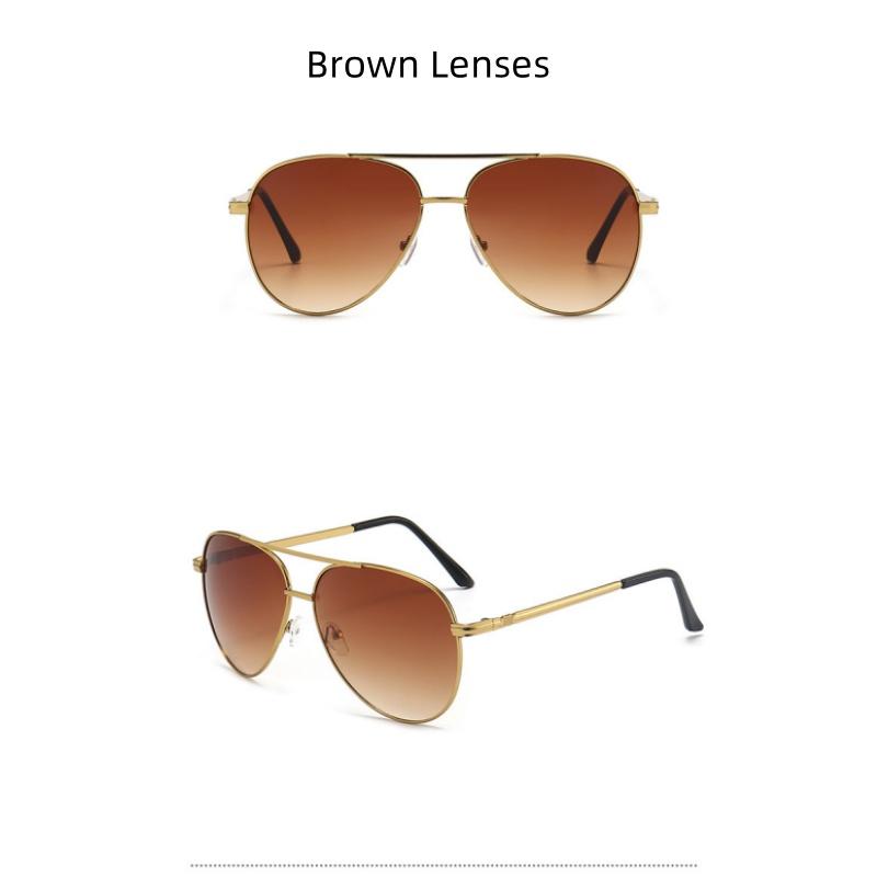 

Солнцезащитные очки для женщин и мужчин с градиентными линзами, модные солнцезащитные очки в металлической оправе, очки-авиаторы для пляжного отдыха, защита от ультрафиолета Uv400, солнцезащитные козырьки коричневый