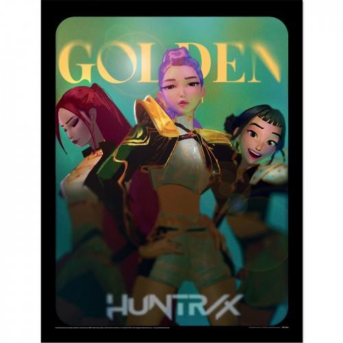 K-Pop Demon Hunters Golden Framed Poster