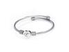 Titanium Steel English Alphabet Heart Bracelet with Simple Design
