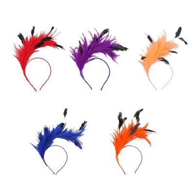 Colorful Feathered Hairhoop For Carnivals Party Music Festival Event Gathering Hairband Celebration Headpiece