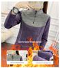 Plus Size Women's Stretch Velvet Fleece Stand-Up Collar Sweatshirt for Autumn/Winter