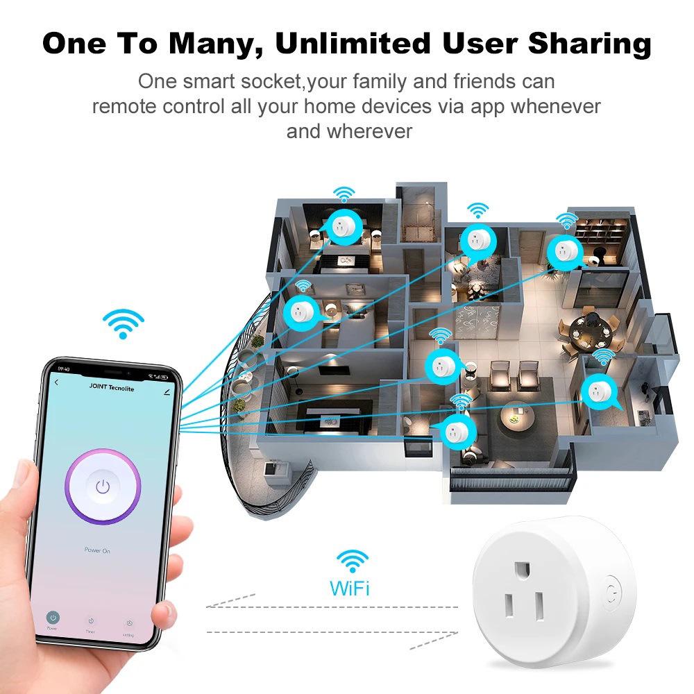 Matter US Smart Socket: HomeKit-Compatible, Alexa & Google Home Voice Control
