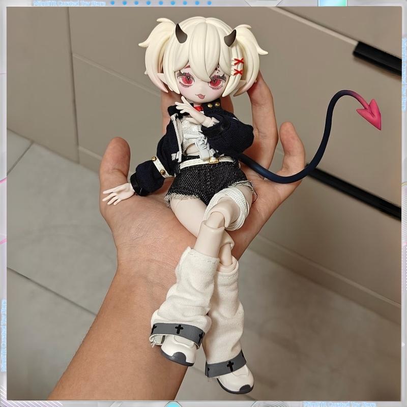 Cooze Bjd Devil'S Horns 1/8 Scale Movable Doll Ornament Blind Box Creative Desktop Collection Toys With Exquisite Joint Mobility