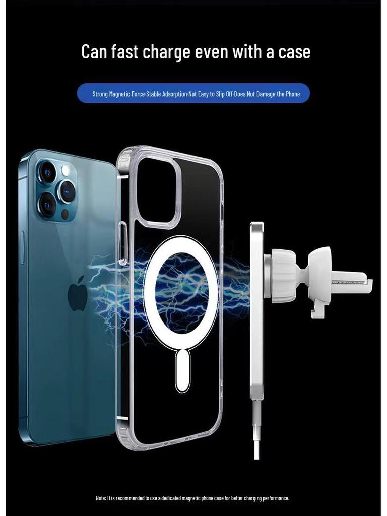 X16 Magnetische Kabellose Autoladungshalterung für iPhone 12/13/15W, Aluminiumlegierung