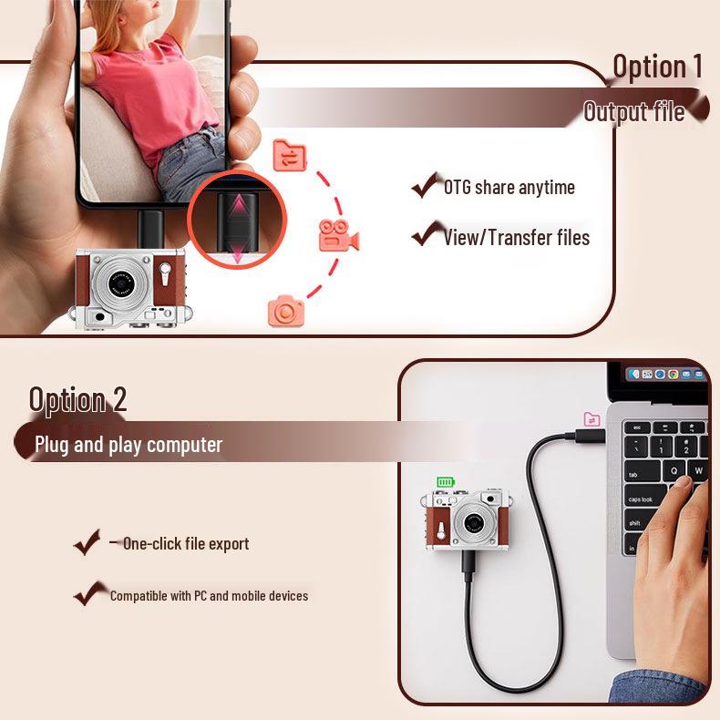 Capture Moments HD: Portable Mini Camera with Beauty Filters, Flash, and Playback - Perfect for Kids!