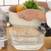 Transparent PET Plastic Multi-purpose Draining Basket - Drop-Resistant, Dustproof, Ideal for Vegetables & Fruits