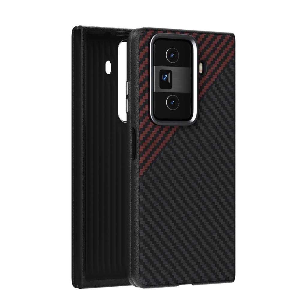 For Honor Magic VS3 Case Magsafe Luxury Slim Rough Magnetic Wireless Charger Carbon Fiber Foldable Case Cover Metal Lens Grip