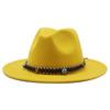 Hat Wool Top Hat Ladies Flat-Brimmed Jazz Hat
