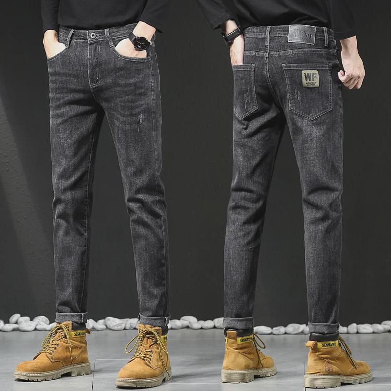 2023 Spring Men's Slim Fit Embroidered Stretch Jeans