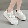 2024new Women's Sports Shoes Fashion Mesh Breathable Autumn Ins Style Thick-soled White Shoes Casual Lace-up Student Shoes 35-40