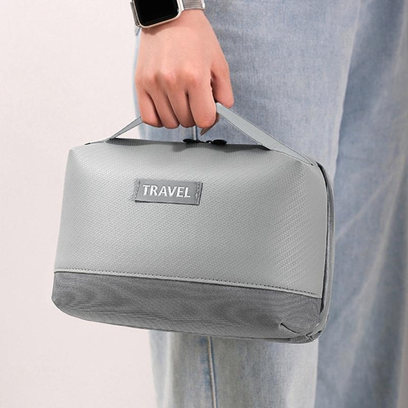 Travel Bag Pouch Electronic Accessories Organizers with Handle Carrying Case Shockproof Storage Bag for Data Cable Phone