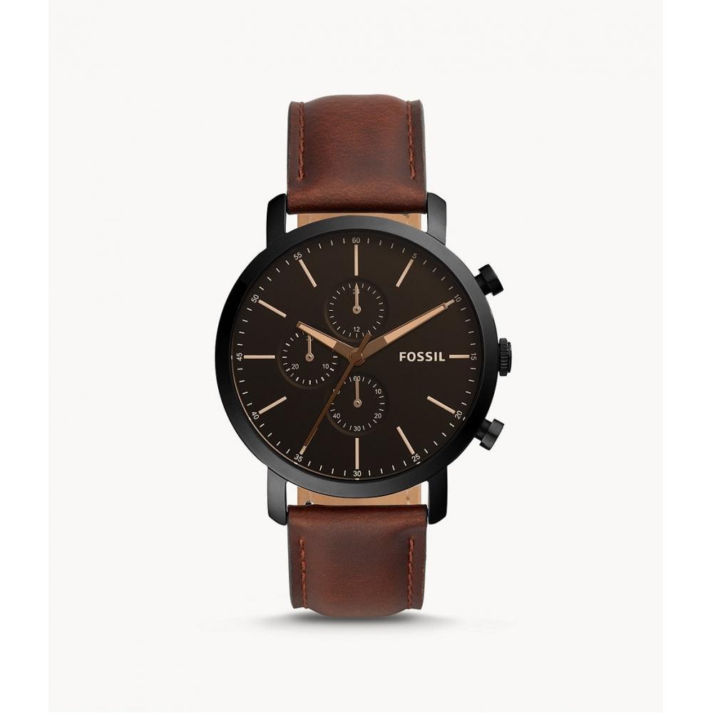 

Fossil Men s Luther Chronograph, Black-Tone Stainless Steel Watch