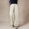 Kappa 1916 Series Retro Design Knitted Long Pants Breathable Sport Splicing Fashion Straight Pants Casual Pants Women bottoms K0E62AK01D-0114