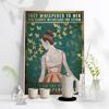 They Whispered To Her You Cannot Withstand The Storm I Am The Storm She Whispered Back Poster Nordic Girl Yellow Butterfly Decor No Frame
