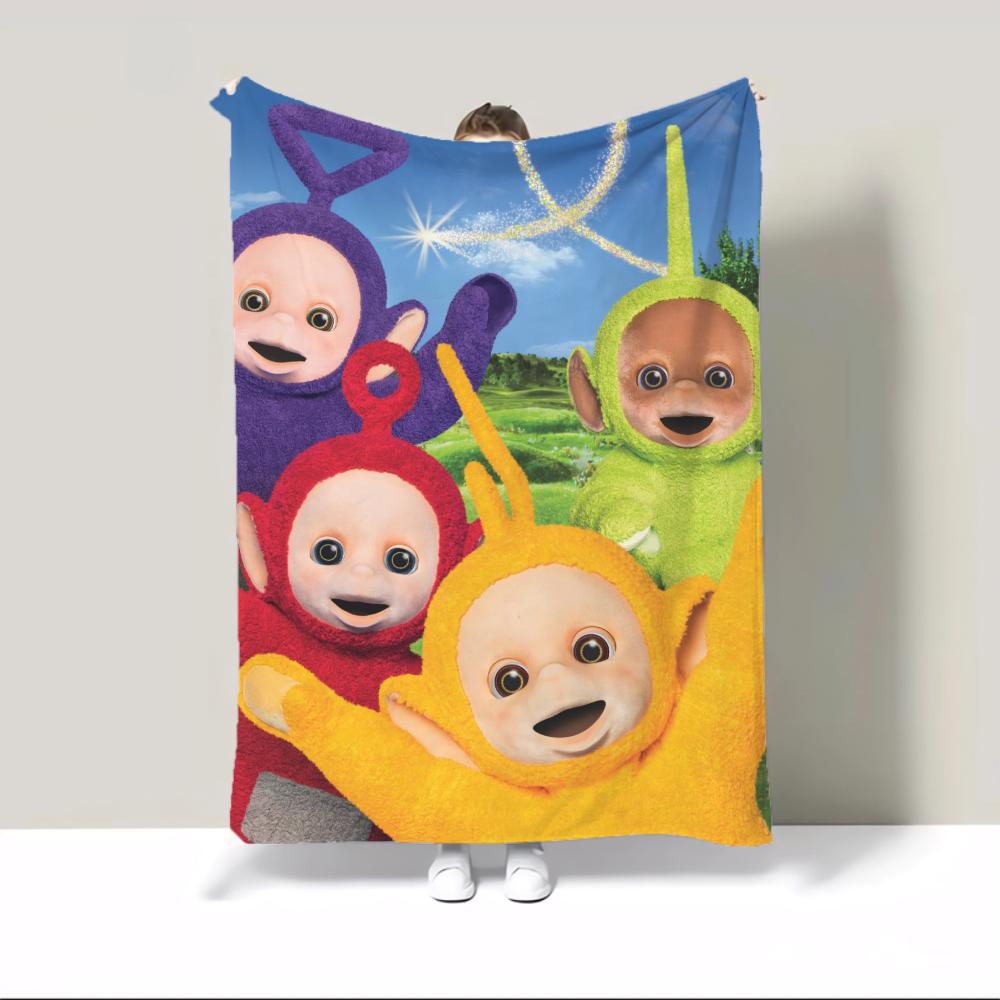 Teletubbies Knee Blanket Throw Sofa Blankets Characters Thermal Blankets for Bed Blanket 150cm X 200cm Home and Decoration Nap &