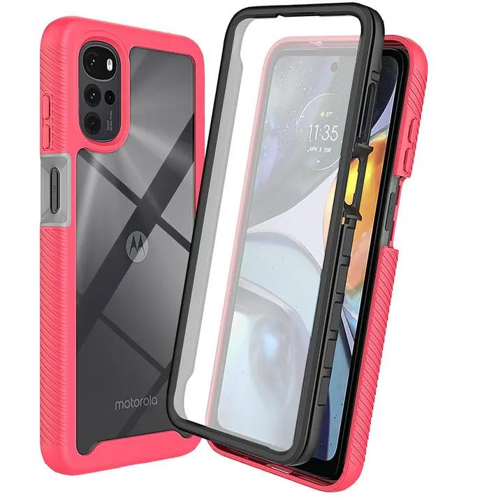 Krystalové pouzdro Crystal Case 360 Protect Funda pro Motorola Moto E14 G54 Power G84 G14 G23 G13 G32 G42 G24 G04 54 53 JY G22 G52 G82 Krytka nárazníku