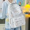 Schoolbag Korean Version Ins High Value Backpack Junior High School College Student Schoolbag Casual Small Fresh Sweet Large Capacity Backpack