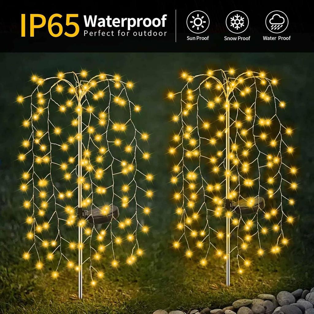 Solar Dandelion Firework Light LED Solar Garden Lights Outdoor Waterproof 8-Mode Landscape Lighting for Pathway Lawn Yard Party & Holiday Decor