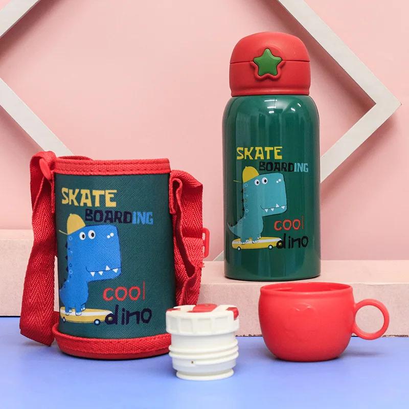 

Мультяшный Пегас Ремень Пресс Bounce Вакуумная кружка Вакуумный Рог Тканевый Чехол Соломенная Пузатая Чашка Двойная Крышка Детский Горшок 500ml