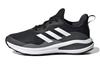 FortaRun J Lace Running K Abrasion Resistant Breathable Low Top Sports Casual Shoes Black White Kids' GY7597