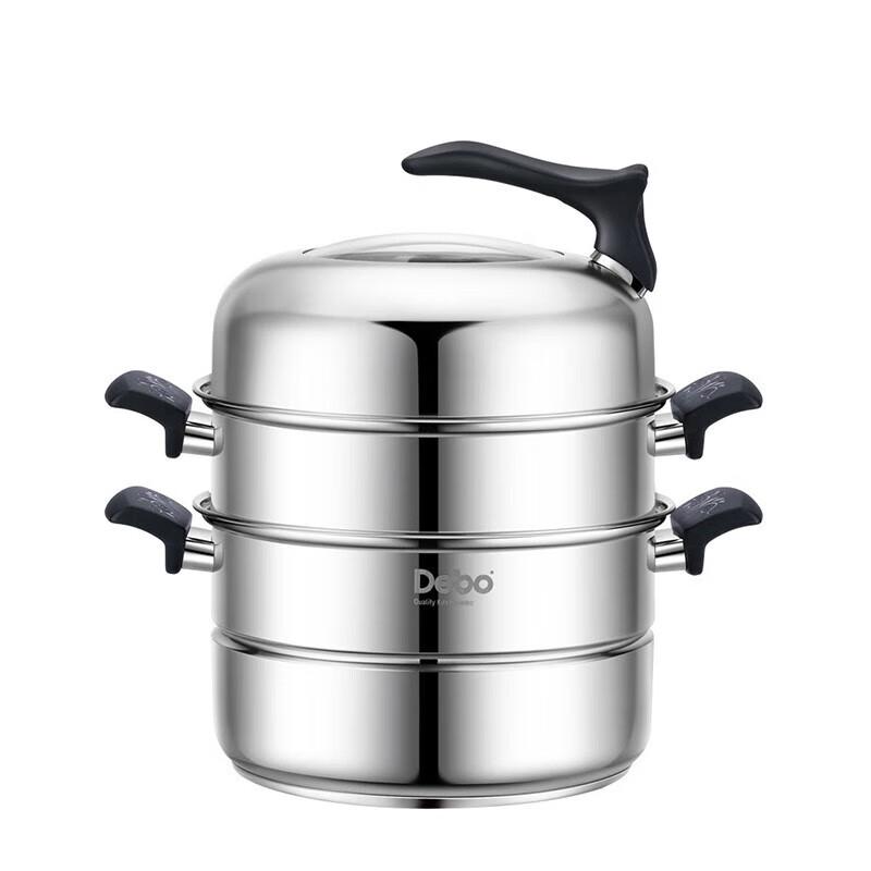 Debo Jieno 28cm Stainless Steel Double-Layer Steamer Pot