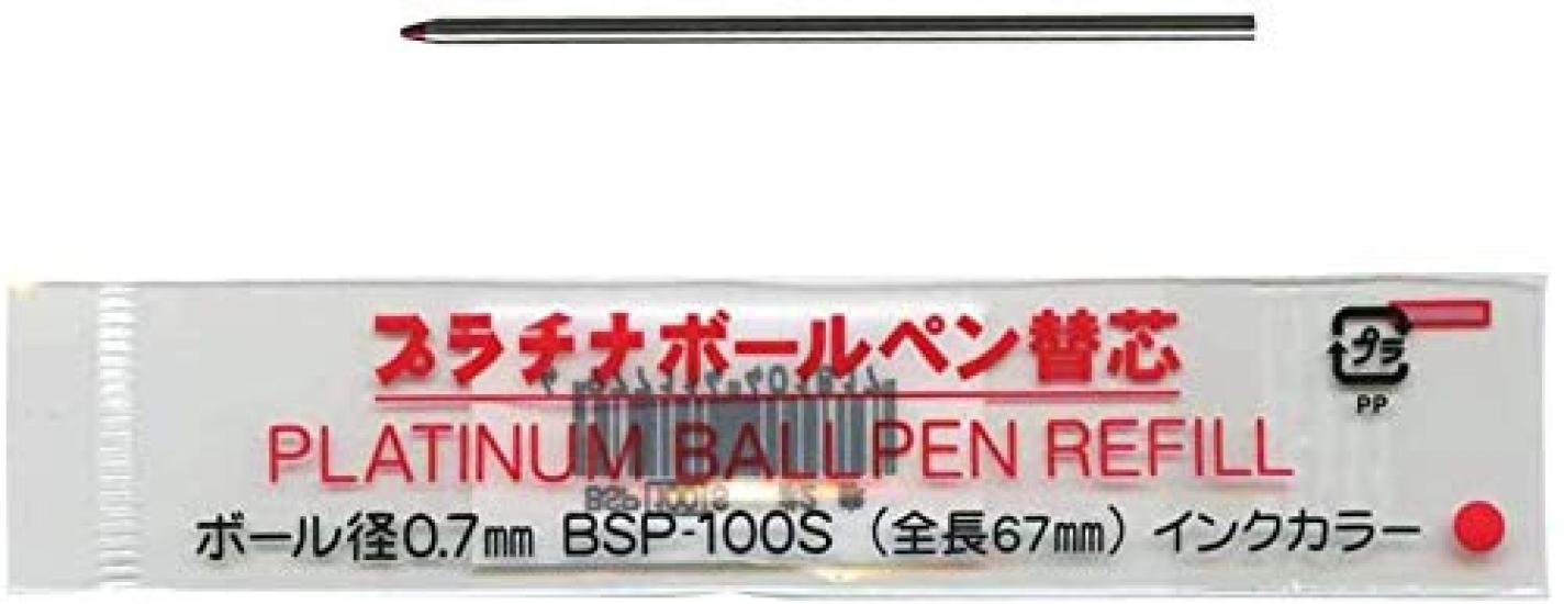 

Платиновый стержень для шариковой ручки, красный 2 4 BSP-100S BSP-100S [x шт.]