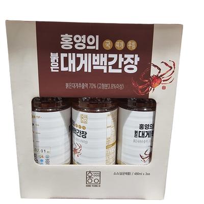 Hong Yeong-ui Red Snow Crab White Soy Sauce 480ml X 3P