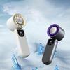 Handheld Fan Folding Desktop for Travel Makeup for Men Women Kids Gift White