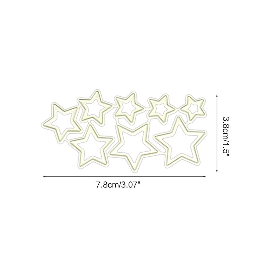 Yıldızlar Metal Kesme Kalıpları Şablon Scrapbooking Kendin Yap Albüm Damga Kağıt Kart El Yapımı Tebrik Kartları için Kabartma Dekor