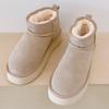 Classic Winter Shoes Women Ultra Mini Platform Snow Boots New Design Warm Genuine Leather Thick Sole Slippers Man Ankle Boots