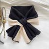 Korean Style Fashionable Casual Color-Blocked Thick Warm Long Scarf For Women