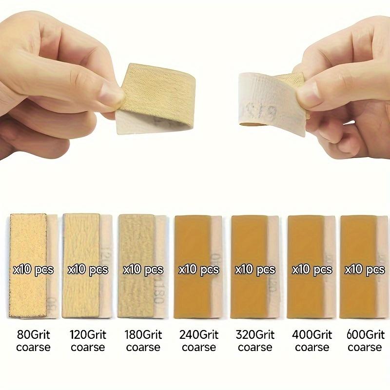 Miniature detail sandpaper kit, handmade sanding blocks for small projects, for wooden crafts, tight space metal finishes