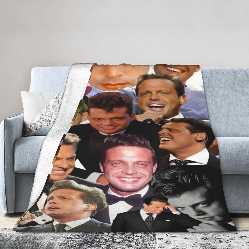 L-Luis Miguel Mexican Singer Print Blanket Quality Warm Soft Throw Blanket Winter Travel Couch Chair Novelty Bedspread