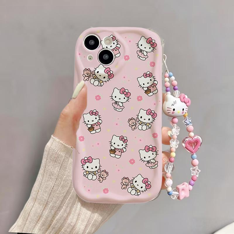 Cute Hello Kitty Chain Bracelet Casing For Huawei Honor 600 400 Lite Pro X9B X8C X8B X8A X9D X7D X7B X7A X6B X6C 90 Lite 5G Case