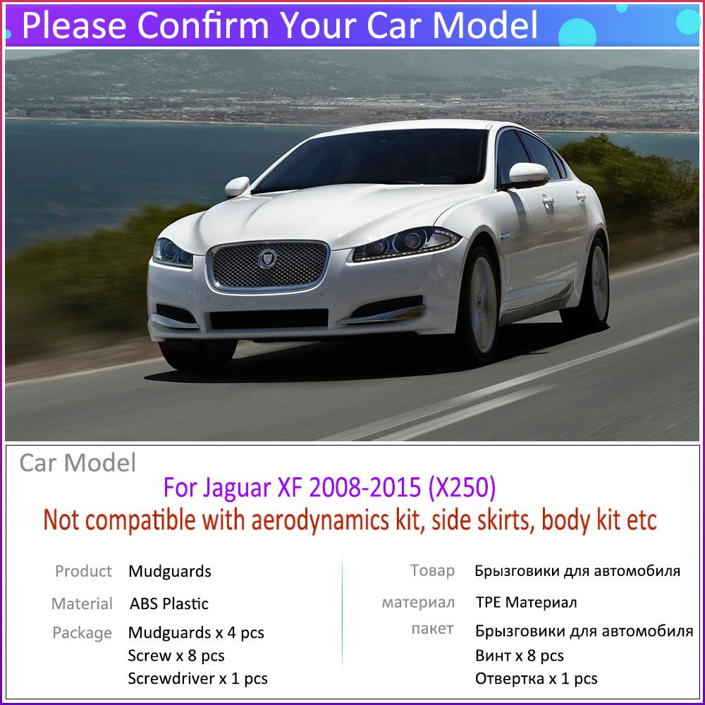 4 PCS Car Mud Flaps  for Jaguar XF X250 2008~2015 Mudguard Splash Guards Fender Mudflaps Auto