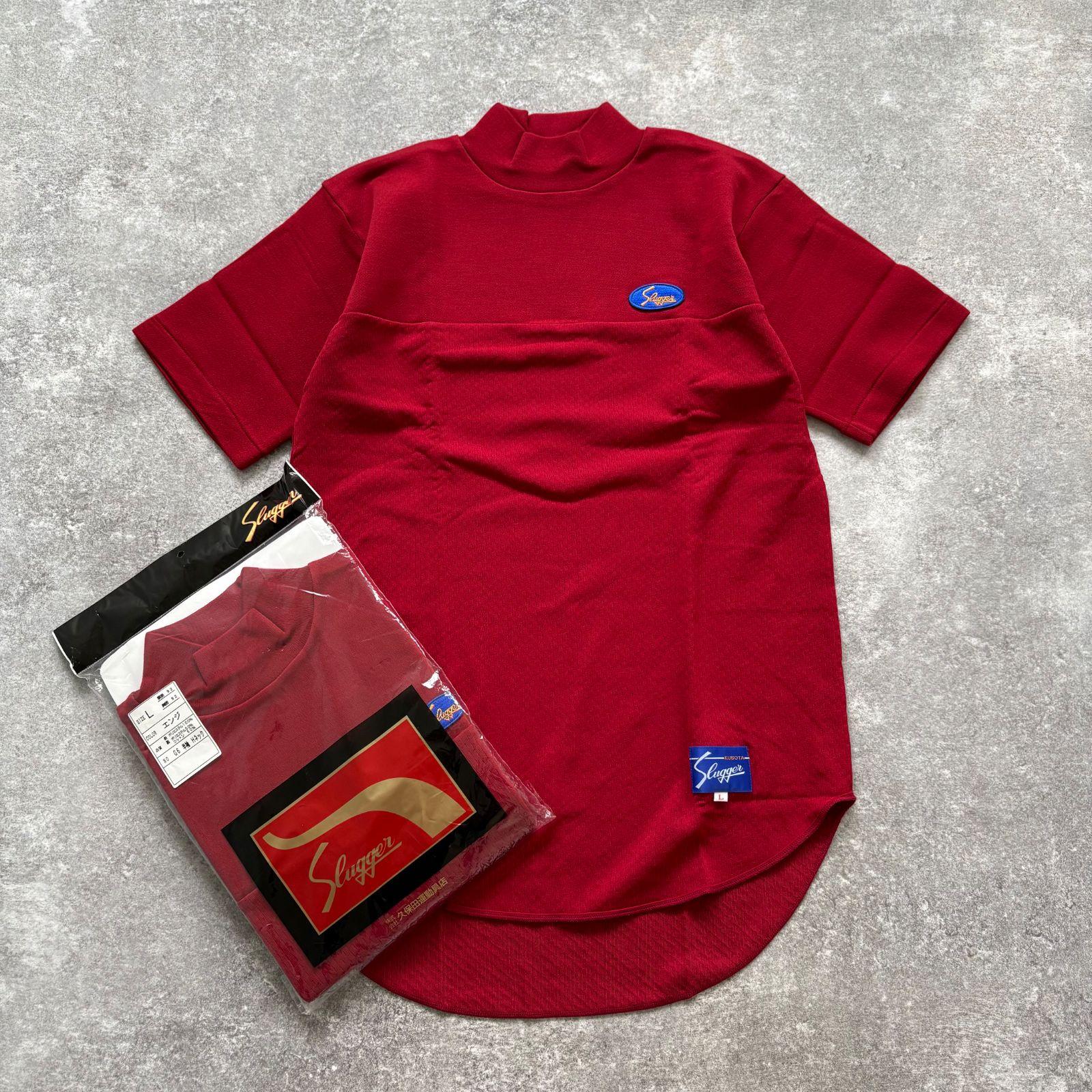 Used [KUBOTA SLUGGER] Kubota Slugger Baseball T-shirt Short Sleeve T-shirt Tee Baseball Wear Made in Japan Kubota Sports Equipment Store Burgundy Red