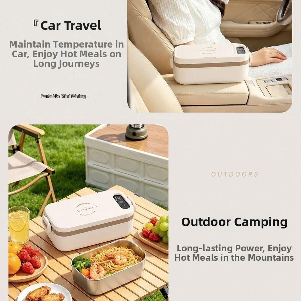 Fast Heating USB Heated Lunch Box Wireless Cordless Food Warmer Electric Lunch Box Travel Meals