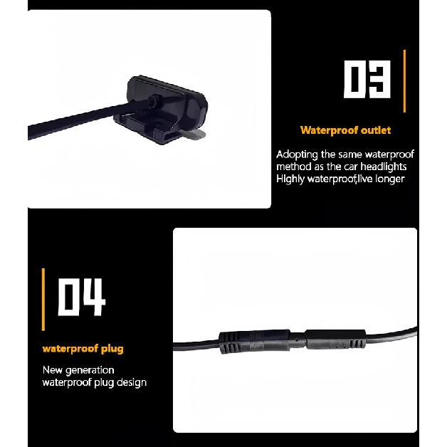4PCS automotive universal clip LED front grille light with wiring harness and fuse upgrade buckle grille light yellow