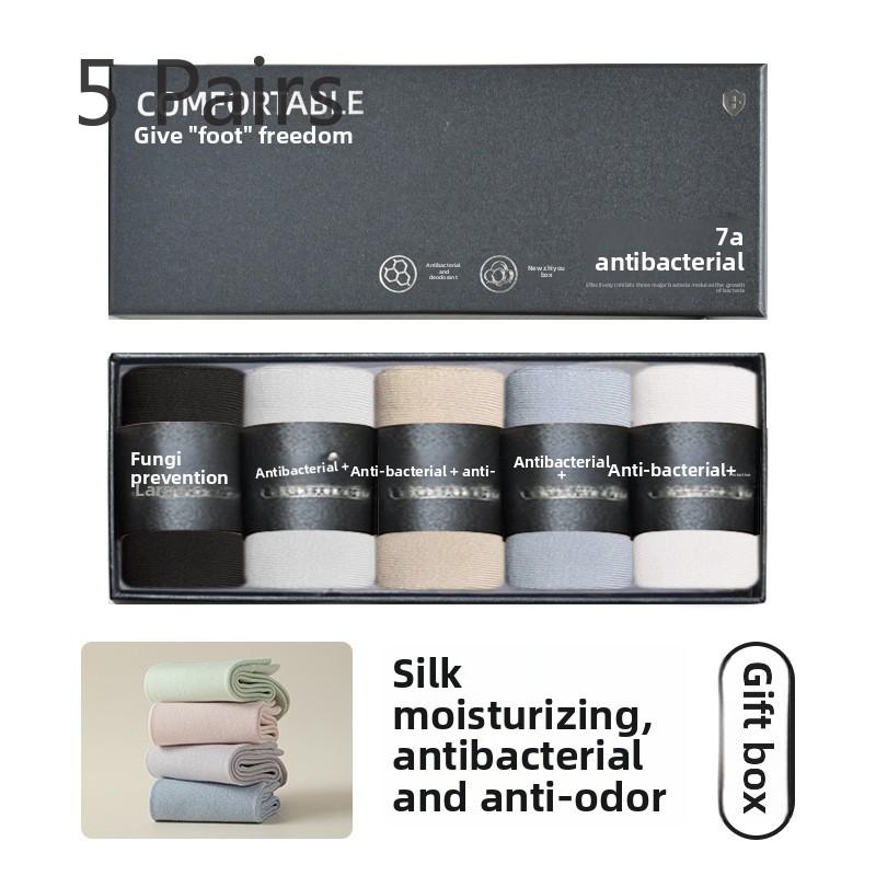 

5 пар женских осенне-зимних простых однотонных носков без косточек 5 Pairs